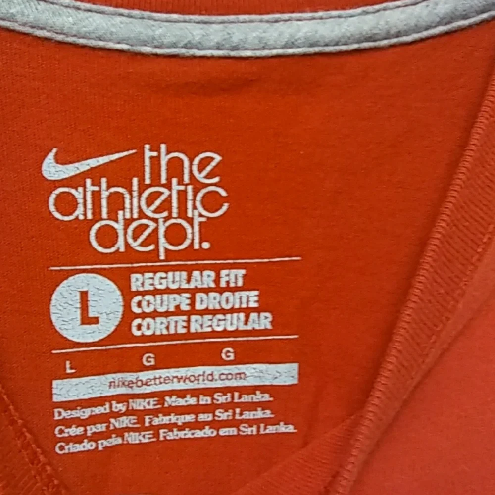 Nike red and yellow swoosh Regular Fit t- shirt Athleisure Casual Sporty Street